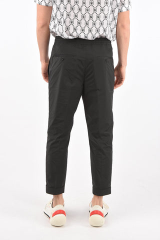 slim fit drawstring waist pants