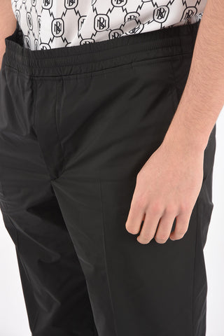 slim fit drawstring waist pants
