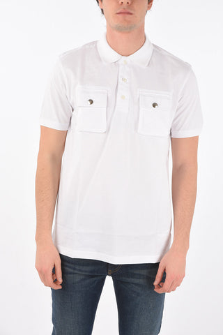 double layer 3 buttons T-ERPOLOCK polo shirt with front breast pockets