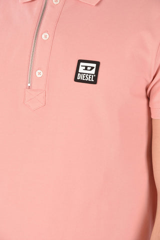 pique' 3 buttons T-HARRY polo shirt with half zip