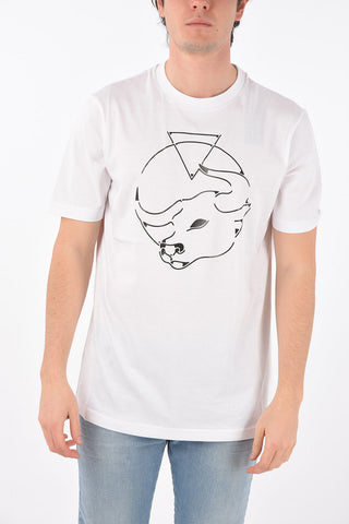 crew-neck t-shirt CL-T-JUST-O with maxi print on the front
