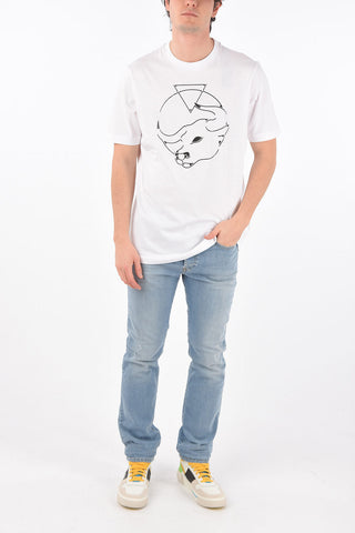 crew-neck t-shirt CL-T-JUST-O with maxi print on the front