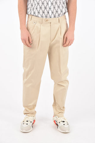 pantalone a doppia pince slim fit