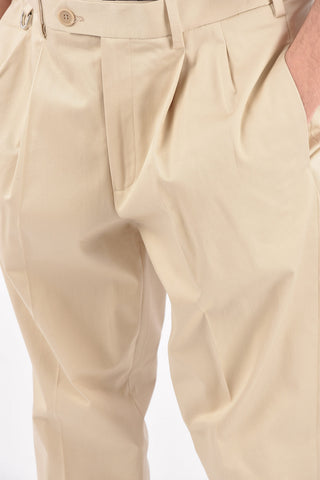 pantalone a doppia pince slim fit