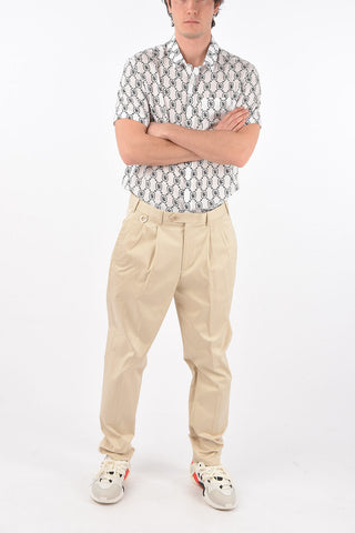 pantalone a doppia pince slim fit