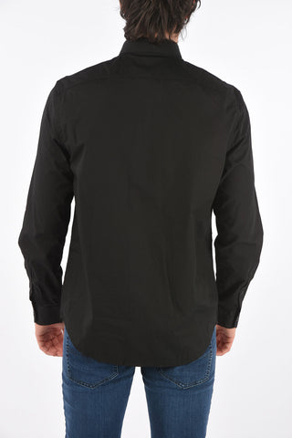  spread collar R-BOULDER slim fit shirt