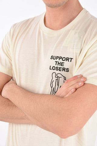 crew-neck T-DORYMO-A1 t-shirt with embroidery support the losers
