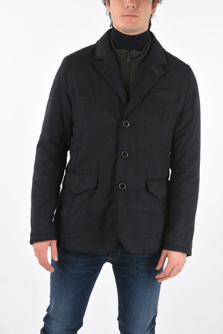CC COLLECTION Faux Suede Padded Blazer