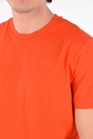 solid color cotton T-DIAMANTIK-NEW2 crew-neck t-shirt