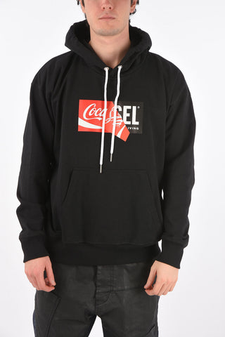 COCA COLA hooded CC-S-ALBY-COLA sweatshirt with maxi patch pocket