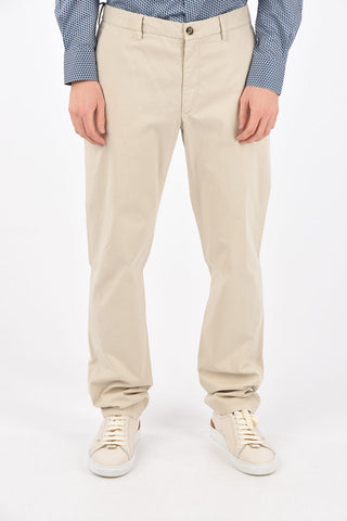 ZZEGNA mid waist belt lops trousers