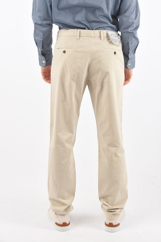 ZZEGNA mid waist belt lops trousers