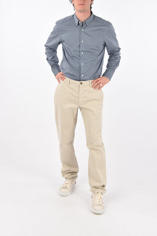 ZZEGNA mid waist belt lops trousers