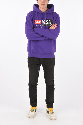 printed S-GIRK-HOOD-CUTY sweatshirt with maxi patch pocket