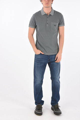pique' 4 buttons T-KAL-2 polo shirt with breast pocket