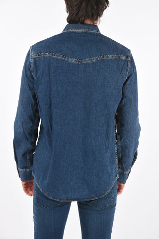 denim D-EAST-P  shirt with breast pockets