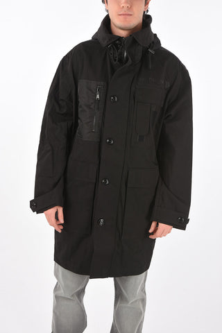 maxi jacket  J-LOTTA with nylon twill hood