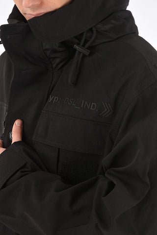 maxi jacket  J-LOTTA with nylon twill hood