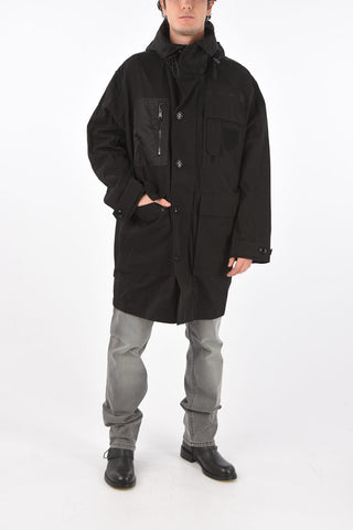 maxi jacket  J-LOTTA with nylon twill hood