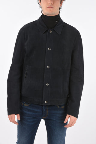 ID Leather Jacket with Snap Buttons
