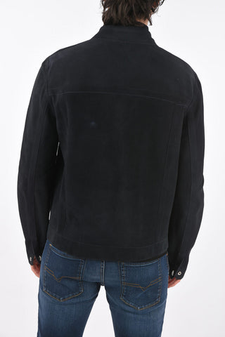 ID Leather Jacket with Snap Buttons