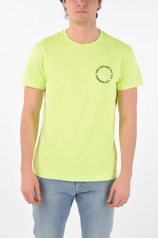 back printed fluo T-DIEGOS-X46 crew-neck t-shirt