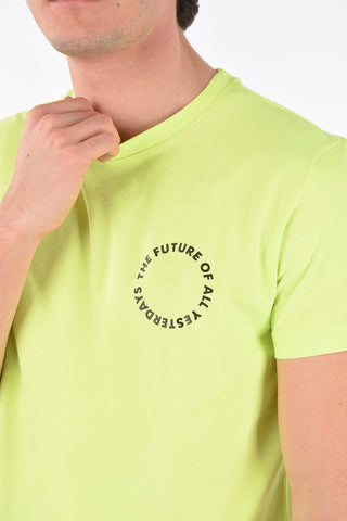 back printed fluo T-DIEGOS-X46 crew-neck t-shirt