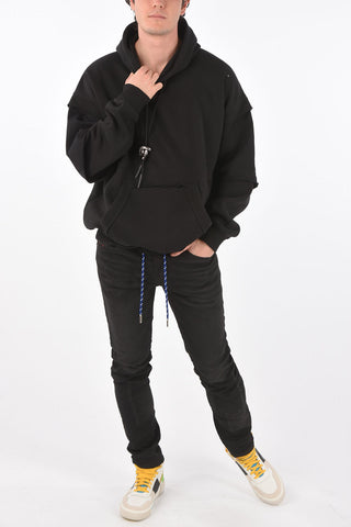 Solid Color S-UBBER-A1 sweatshirt with hood