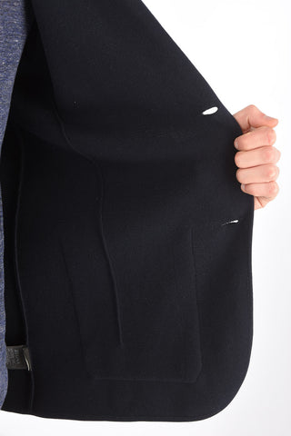 ZZEGNA knitted 2 buttons blazer with patch pockets