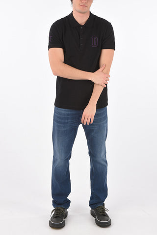pique' 4 buttons T-SKATT-A1 polo shirt with embroidery