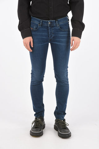 15,5cm denim stretch SLEENKER-X skinny fit jeans with logo buttons L32