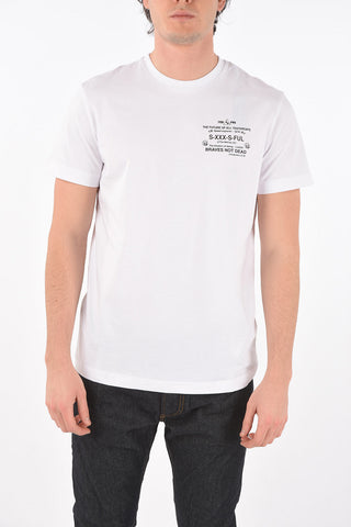 two-tone printed T-DIEGOS-X44 crew-neck t-shirt
