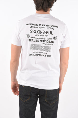 two-tone printed T-DIEGOS-X44 crew-neck t-shirt