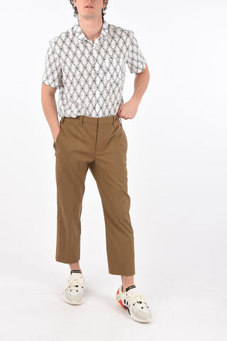 slim fit belt loops trousers