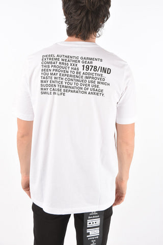 back printed cotton T-JUST-Y1 crew-neck t-shirt
