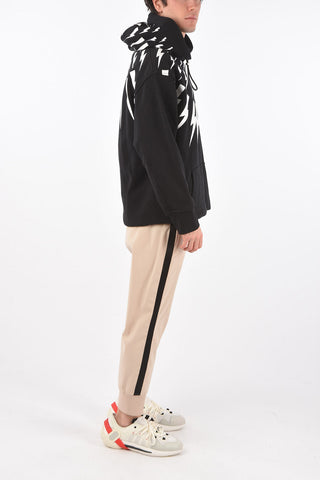 slim fit pants with contrasting side band