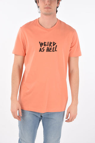 crew-neck T-DIEGOS-X45 t-shirt with front embroidery