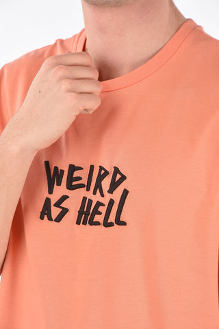 crew-neck T-DIEGOS-X45 t-shirt with front embroidery