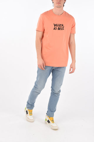 crew-neck T-DIEGOS-X45 t-shirt with front embroidery