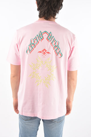 t-shirt T-JUST-E14 in cotone stampata sul retro