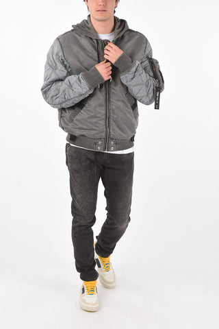 2 pockets hooded J-LAGASH bomber with zip closure