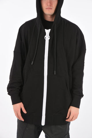 felpa S-ZYVER con maxi zip frontale e cappuccio