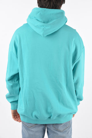 printed S-UMMER-A84 sweatshirt with maxi patch pocket and hood