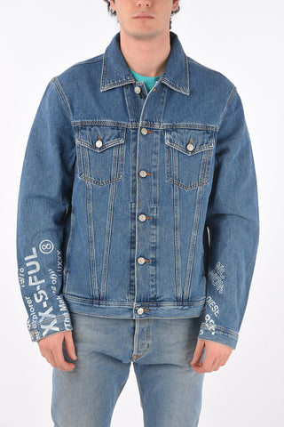 denim NHILL-SP2 jacket with print on the back