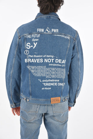 denim NHILL-SP2 jacket with print on the back