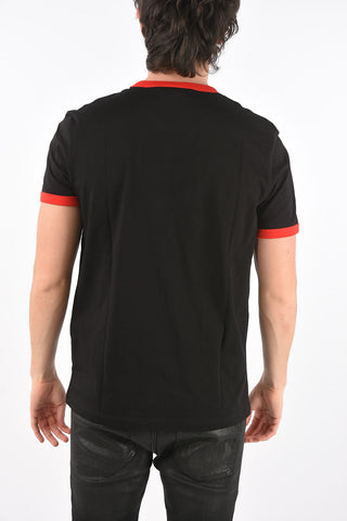 cotton T-DIERING-K10 crew-neck t-shirt with front print