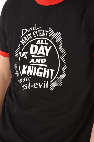 cotton T-DIERING-K10 crew-neck t-shirt with front print