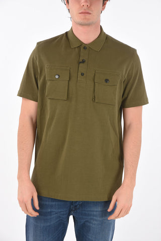 double layer 3 buttons T-ERPOLOCK polo shirt with front breast pockets