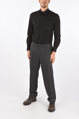 Virgin Wool LEADER Pants with Pleat