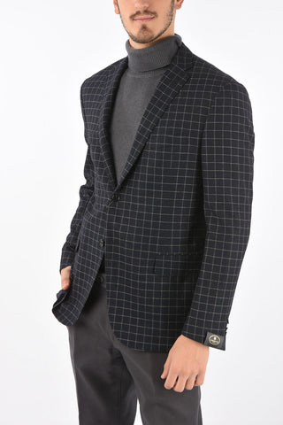 Blazer GATE a Quadri in Cotone e Lana Vergine